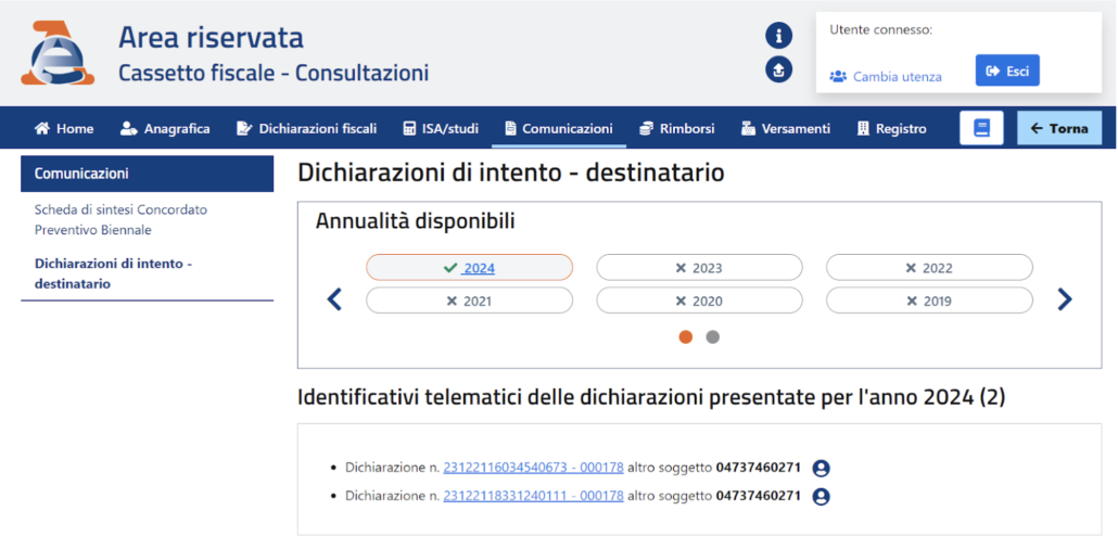 Fattura Elettronica esente IVA basata su Lettera di Intento